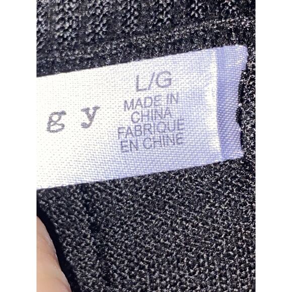 Black sweater Cowl Neck Large Relaxed Fit 2 Pockets Long Sleeve By Retrology - Picture 4 of 6